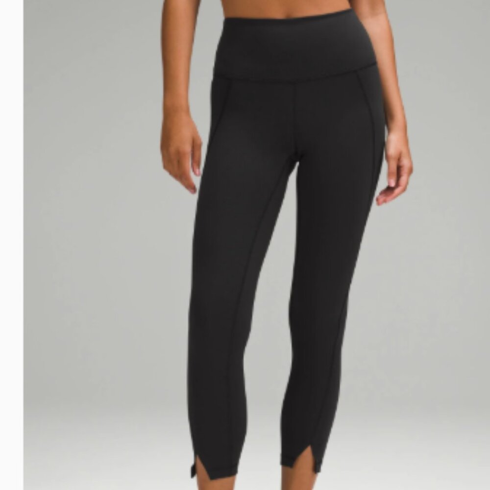 Wunder Train High-Rise Tight 25" *Hem Slit — Black